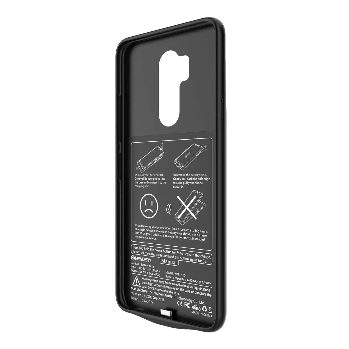 CASEWIN 4700 мАч чехол для зарядного устройства для LG G7 чехол для внешнего резервного зарядного устройства Внешний аккумулятор чехол для зарядного устройства