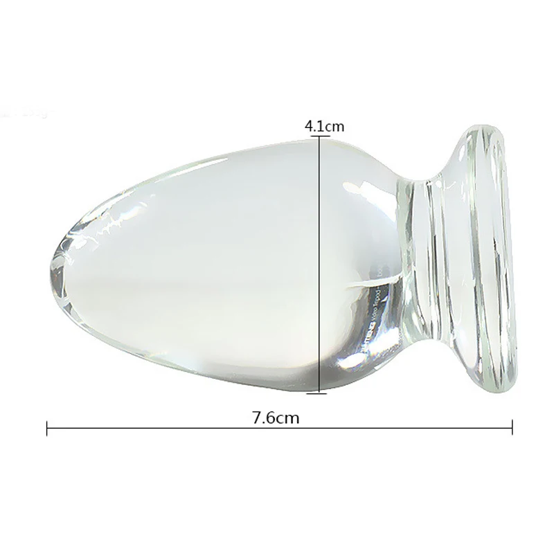 Анальная пробка из гладкого прозрачного стекла вагинальные шарики маленькая 76*41