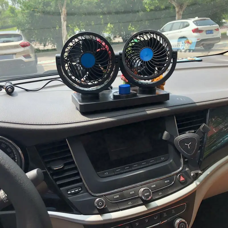 12 В 360 градусов Универсальный Регулируемый автомобильный воздушный вентилятор с