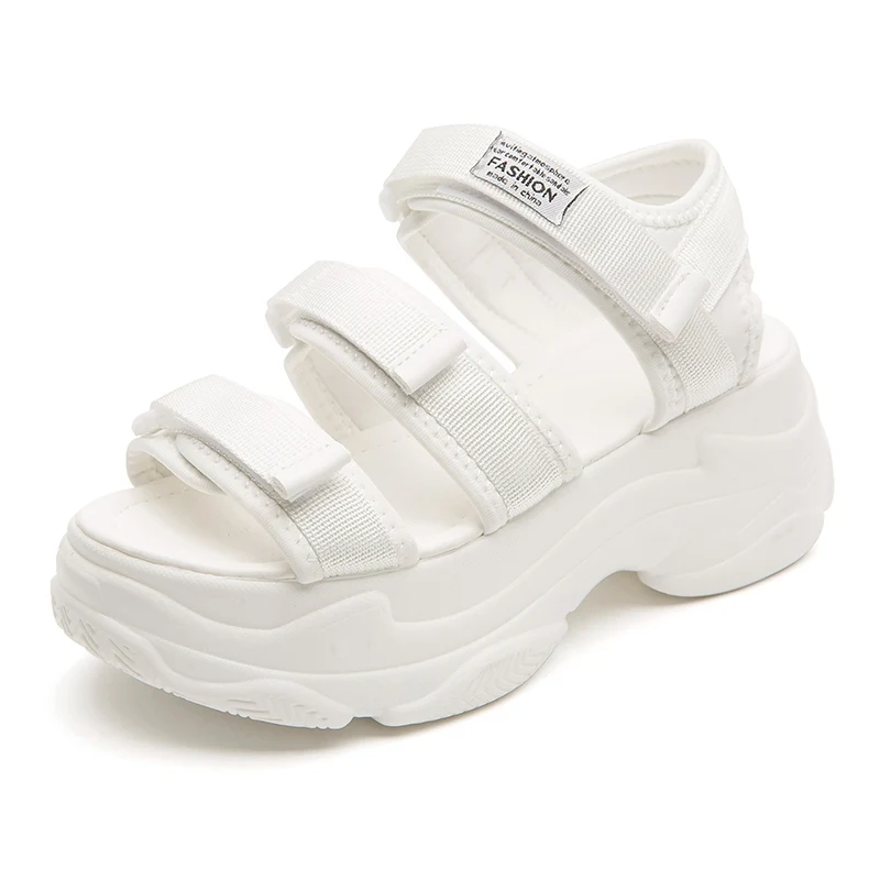 Fashion Women Sandals Platform Wedges Girls Shoes Thick Heel Lace Up Outdoor Breathable Female Beach Sport Sandals Size 35-39