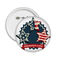 5pcs america president flag festival pattern round pin badge button pin badges clothing patche kid gift brooche