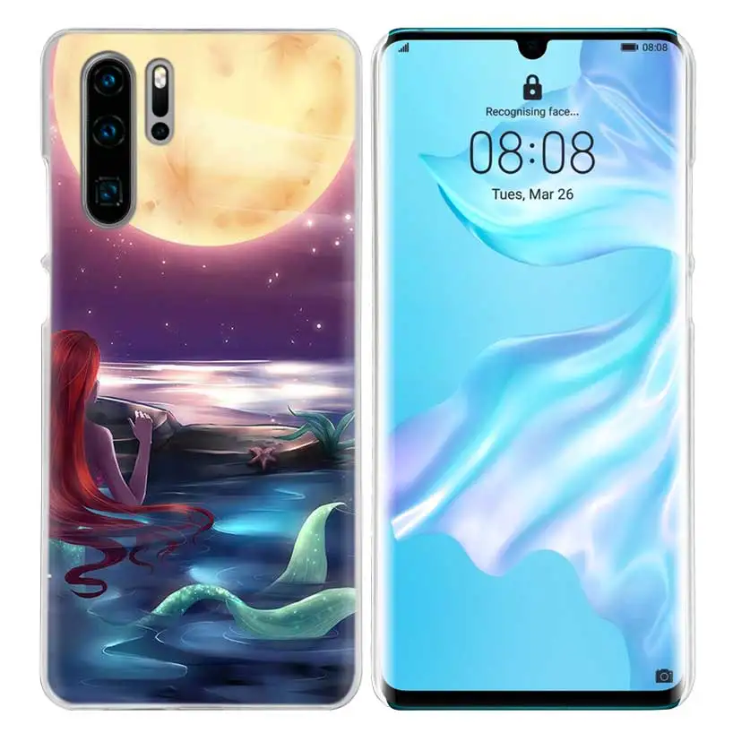09 Маленький чехол с русалкой для huawei P20 P30 P Smart Nova 4 3i P10 P9 P8 mate 10 20 lite Pro Mini жесткий чехол для телефона из ПК - Цвет: 09