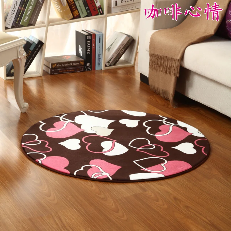 

Round Living Room Floor Carpet Bedroom Mats Foot Pad Absorbent Bath Mat Kitchen Carpets Rugs Doormat Non-Slip Tapete 100/120cm