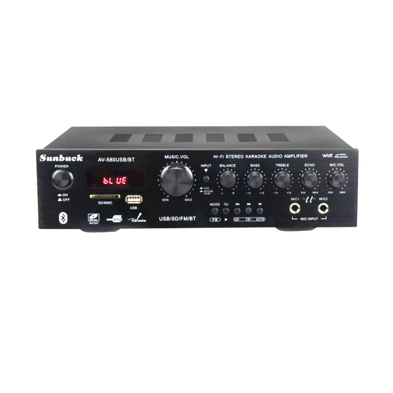 Hi Fi 5 канальный домашний усилитель Bluetooth мощности KTV колонка FM радио карта