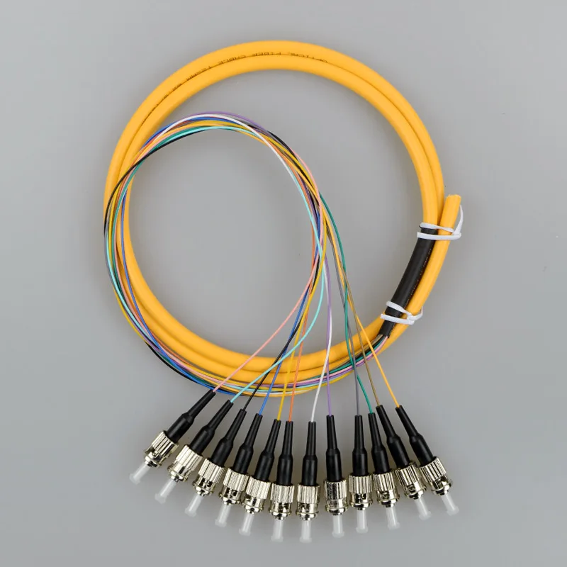 12 ядро волоконно-оптический пучок Pigtail ST один режим SM 9/125 1 5 метров Заводская