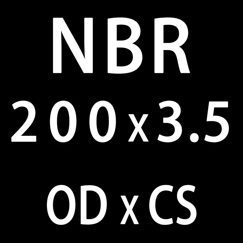 Резиновое кольцо черный NBR уплотнительное кольцо CS3.5mm OD110/135/140/145/150/200 мм уплотнения Нитриловый прокладка колцеобразное уплотнение прокладки, шайбы масло кольца - Цвет: OD200mm