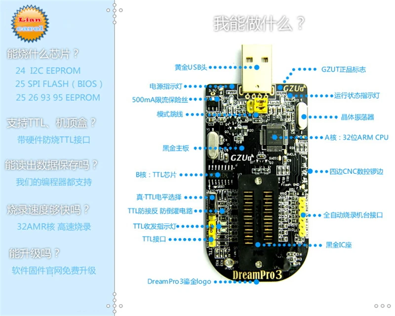 2021 + DreamPro3 DreamPro2 офлайн копия материнской платы BIOS SPI FLASH 25 USB программатор