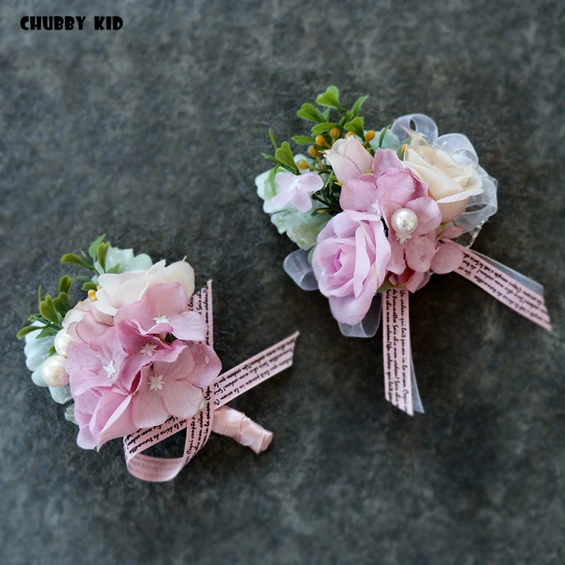 

10pcs/lot ! wholesale Artificial rose flower bridal / Bridesmaid hand / wrist flowers wedding bride / groom corsage / brooch