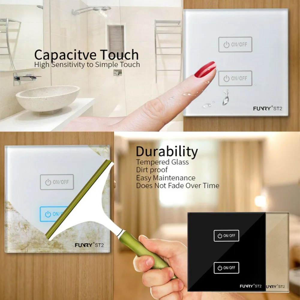 Водостойкий кристалл стеклянная панель Smart Touch светодио дный LED блестящая