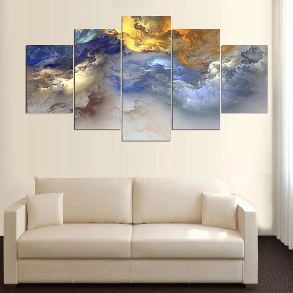 5 панелей современные картины на холсте абстрактные цвета рисование группы