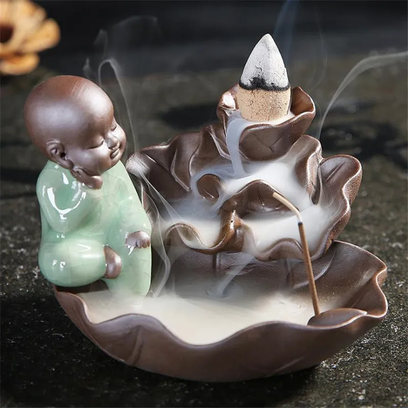 Курильница для благовоний Little Monk с обратным потоком декор домашнего чайного дома