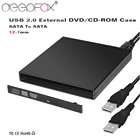 Внешний корпус DeepFox из жесткого пластика USB 2,0 SATA 12,7 мм для DVDCD-ROM, чехол для оптического привода CDDVD