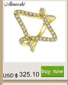 AINUOSHI Real 14K Solid Yellow Gold Cluster Crown Ring Carved Band Simulated Diamond Wedding Engagement Ring for Women Jewelry