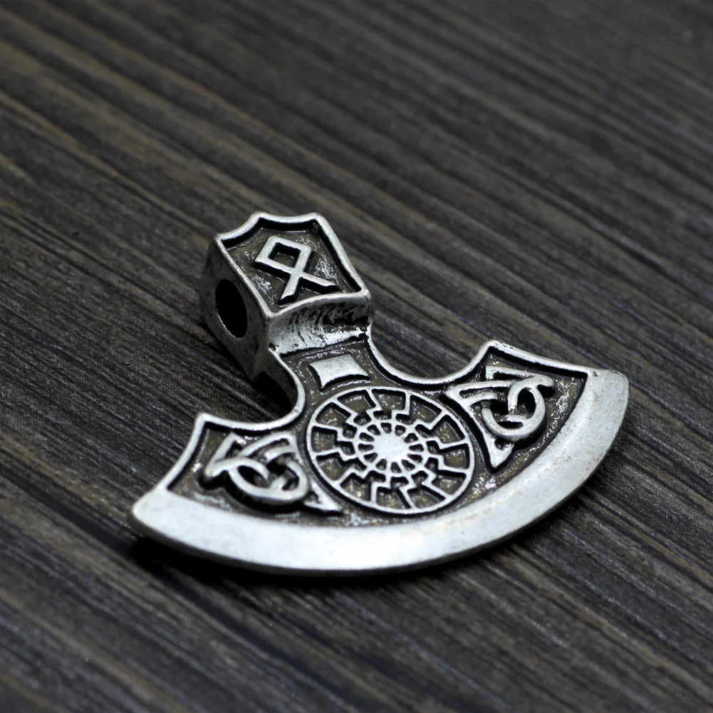Sun Rune Othal Axe Pendan Mammen axe из Дании Chic Viking Fern Flower | Украшения и аксессуары