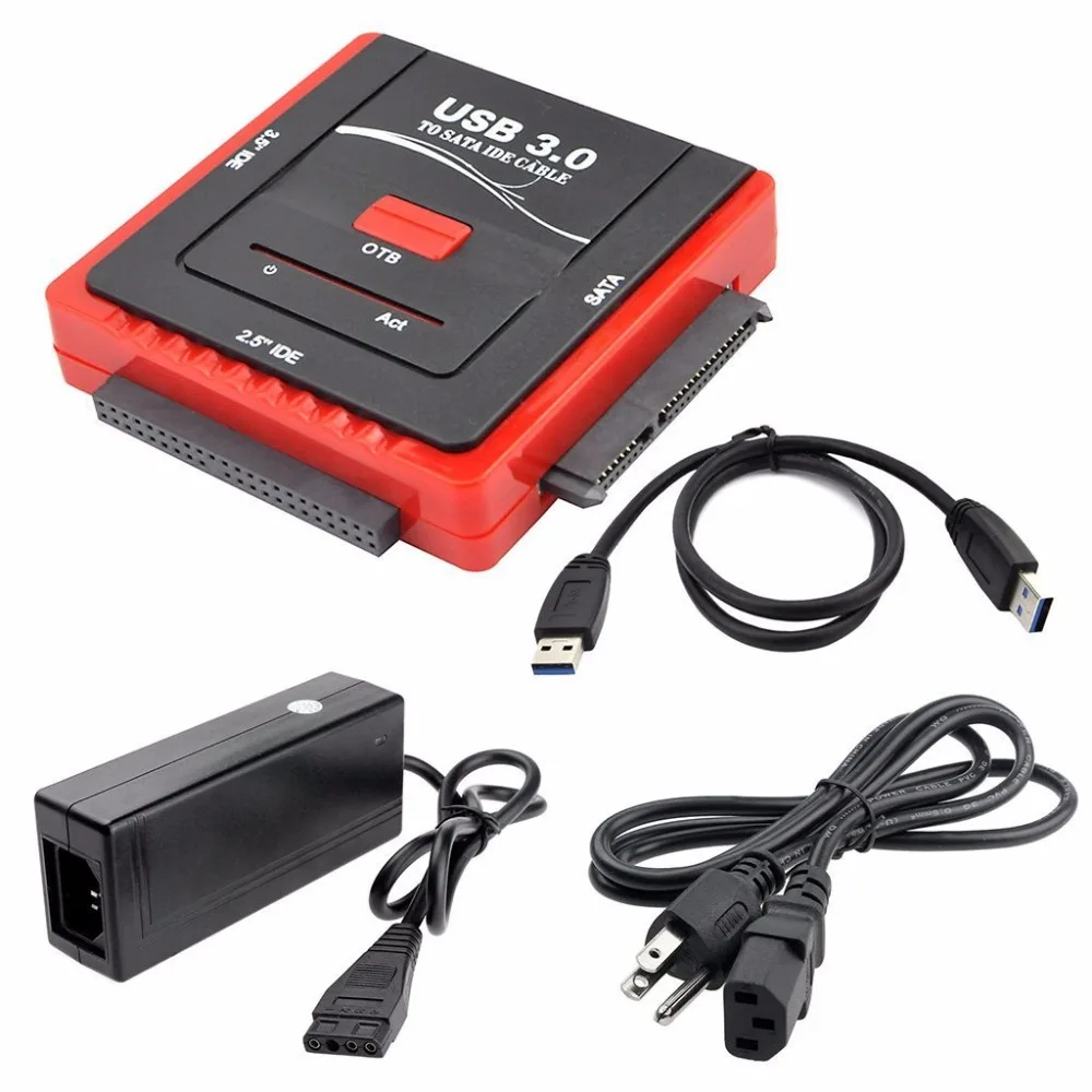 2,5/3,5 USB 3,0 для SATA/IDE адаптер конвертер жесткого диска для универсального HDD/SSD жесткого диска с блоком питания