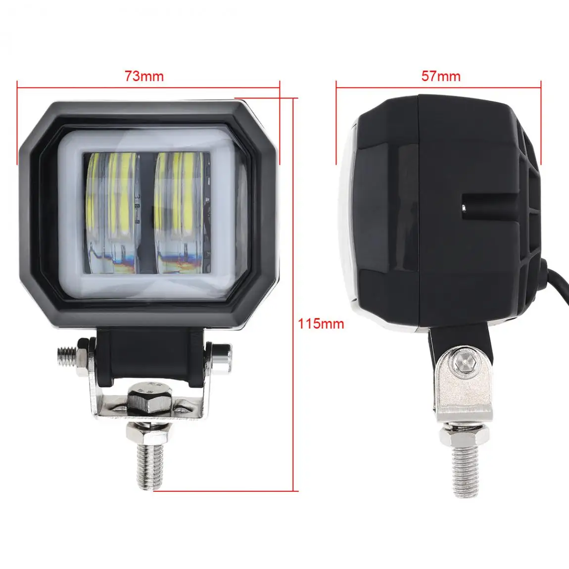 3 Inch 20W 6000K Car Led Work Light Bar Waterproof Angel Eye Fog Light for Off-Road Suv Boat 4X4 Jeep JK 4Wd Truck Car Auto