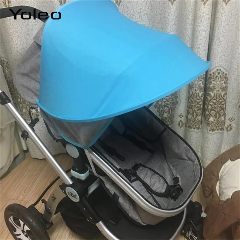Blue Awnings Детская коляска солнцезащитный козырек Солнцезащитный козырек чехол для коляски Аксессуары для колясок автомобильное сиденье Багги коляска солнцезащитный капюшон Детские аксессуары - Цвет: Blue Awnings