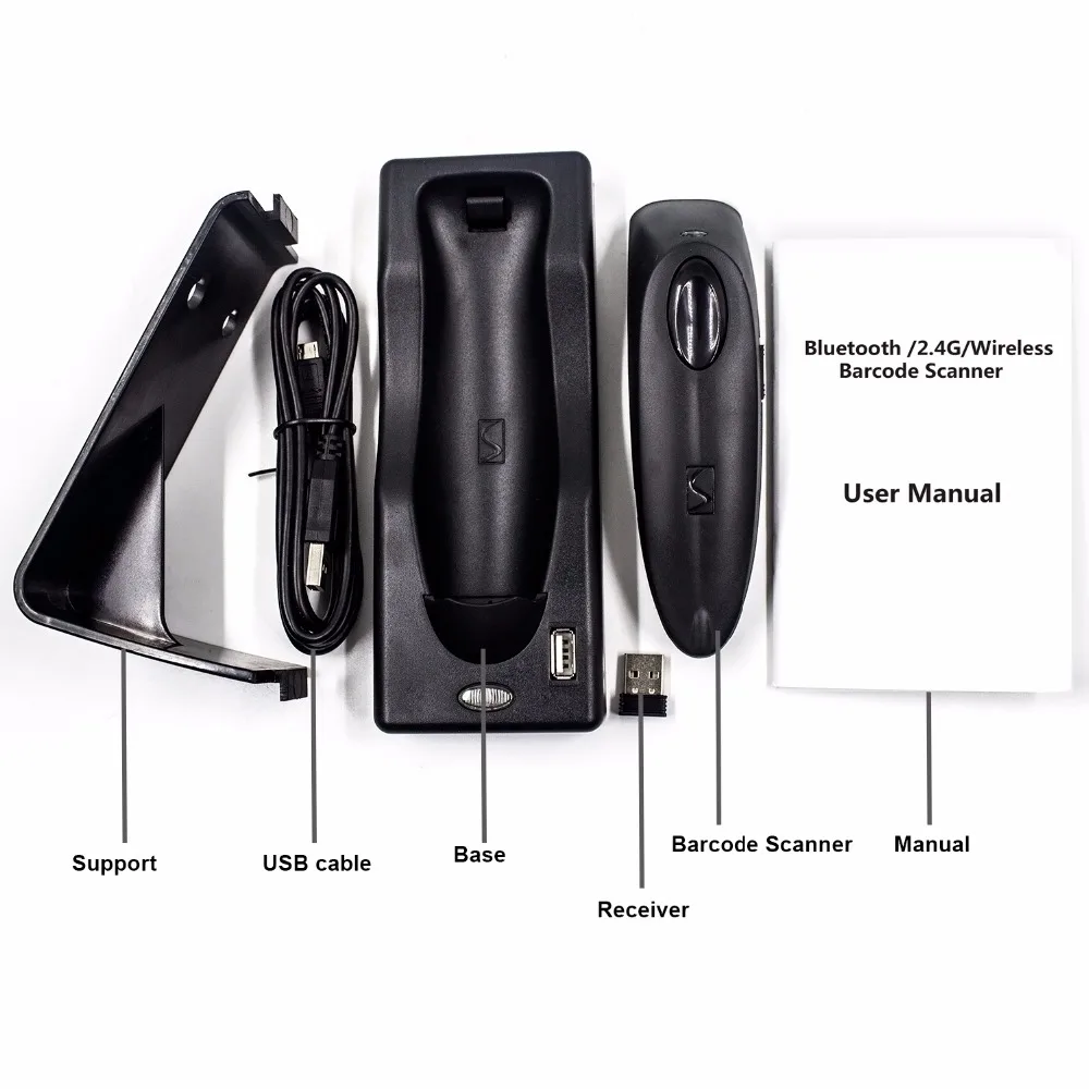 Symcode MJR40 Bluetooth 2 4 ГГц беспроводной 1D сканер штрих кодов экран мобильный платеж