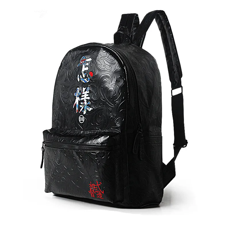 Chinese Famous Brand Luxury Design Fashion Men/Women PU Backpack Waterproof Laptop Back Pack Trend School Bags for Teenager