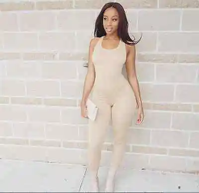 

Rompers Women Jumpsuit 2016 New Fashion Solid Color Sleeveless Sexy Slim Round Neck Knitted Bodycon Grey Long Pant Jumpsuits