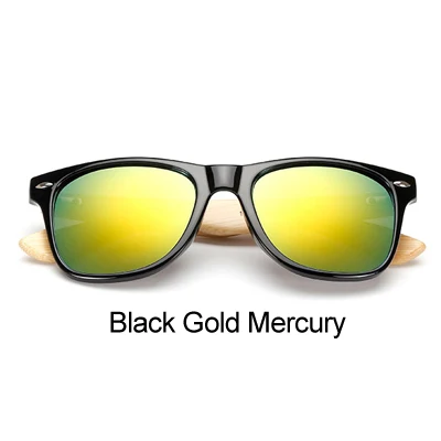Black Gold Mercury Ralferty винтажные бамбуковые солнцезащитные очки мужские золотые оригинальные деревянные солнцезащитные очки для женщин зеркальные Спортивные очки ретро солнцезащитные очки ручной работы - Цвет линз: Black Gold Mercury