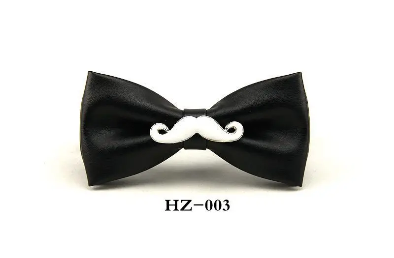 Модные кожаные Элегантные галстуки бабочки для джентльменов свадебные вечерние