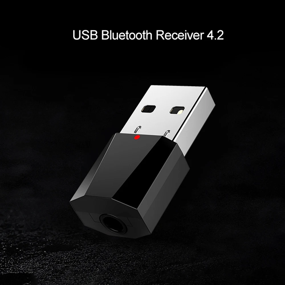 Миниатюрный USB беспроводной аудиоприемник Bluetooth 4 2 с кабелем 3 5 мм линейный шнур