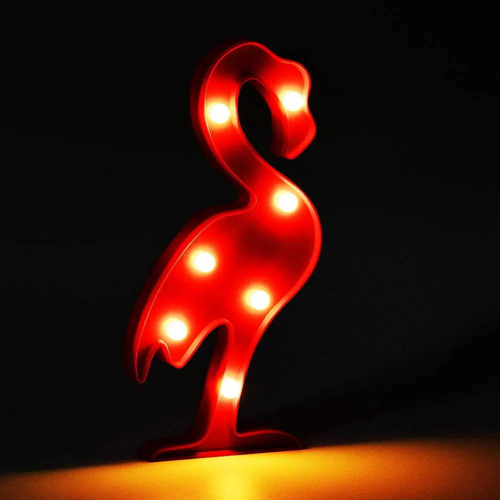 Led Фламинго ночник знаковые настольные лампы романтическая 3D настенная луна