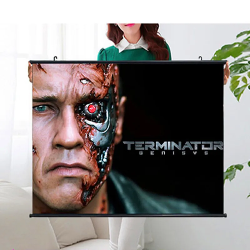 Super large future terminator series movie poster painting robot dormitory bedroom wallpaper wall stickers custom | Дом и сад