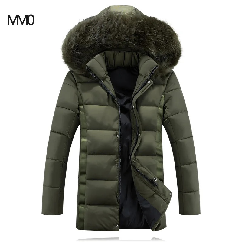 Зимняя мужская куртка теплая повседневная одежда зимние длинные хлопковые
