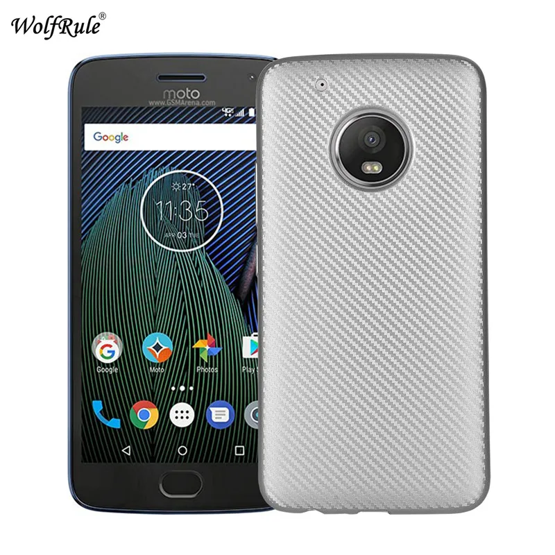 Чехол wolfrule для Motorola Moto G5 Plus роскошный защитный мягкий черный чехол из ТПУ E5 XT1670