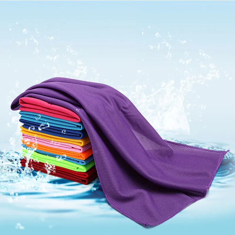1pcs 30*90cm Solid Color Men Women Cool Sport Sweat Absorbing Towel Ice Cooling Gym Face Towels toalla Gift 42153|towel ice|gym face towelabsorbent
