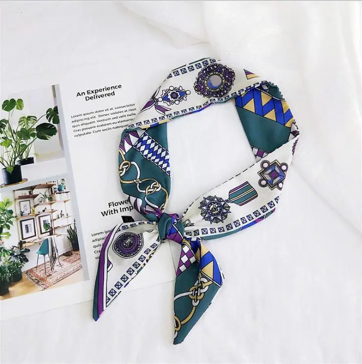 90 см квадратный шарф повязка на голову для деловой вечеринки женский элегантный