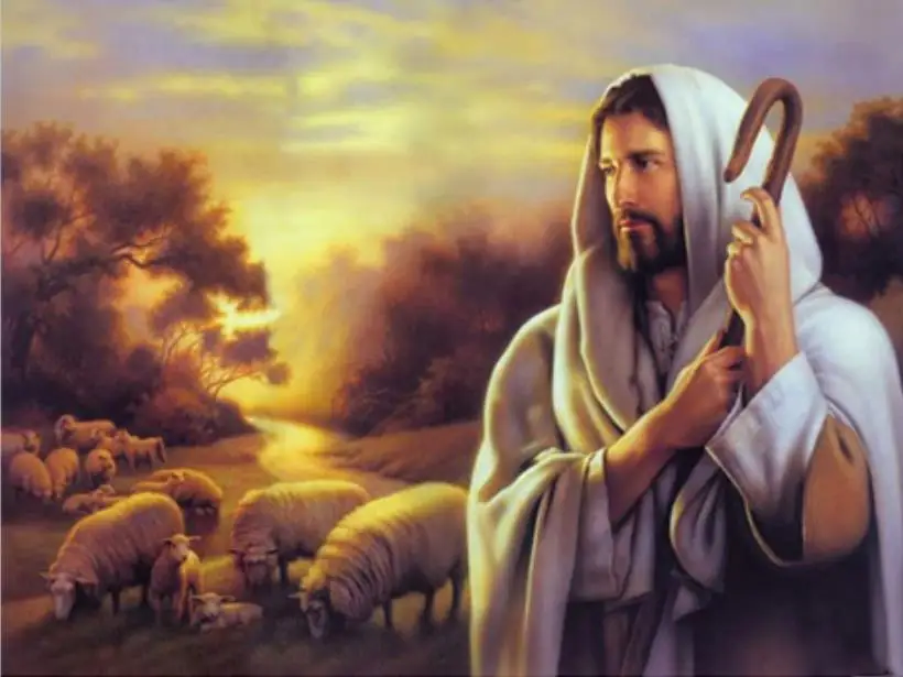 

5D DIY Diamond Painting Religious Jesus Shepherd Full Square Rhinestone Cross Stitch Diamond Mosaic Christmas Gift