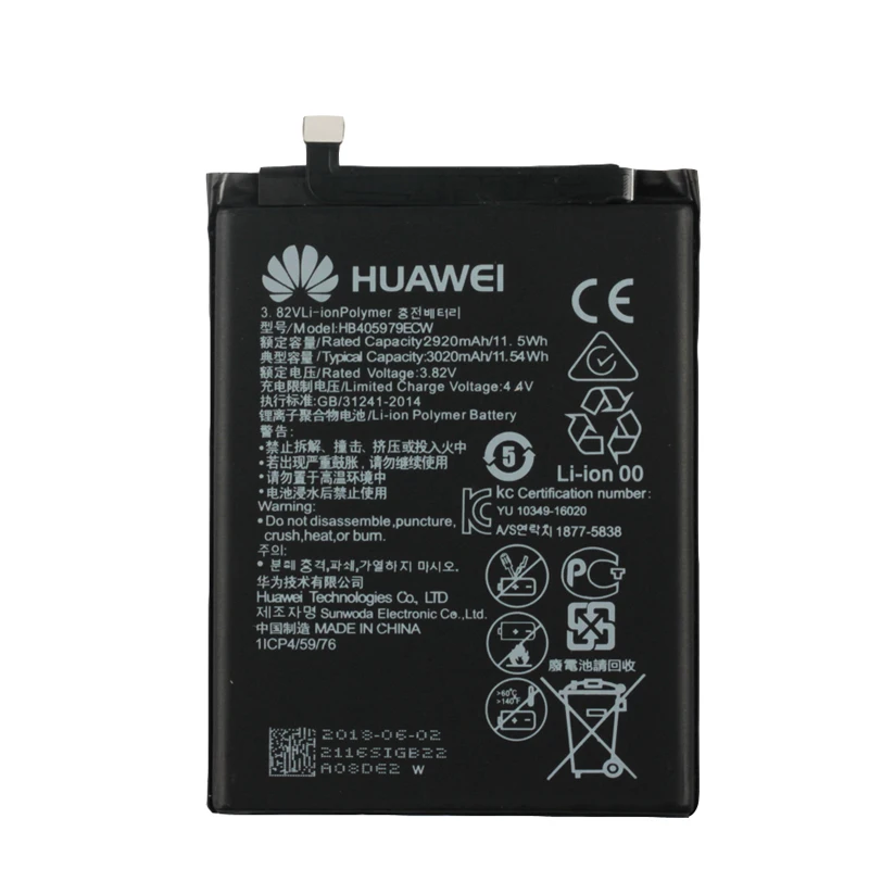 HB405979ECW телефон батарея для huawei Honor 6A DLI-AL10 DLI-AL10A DLI-AL10B DLI-TL20 DLI-L22 NOVA