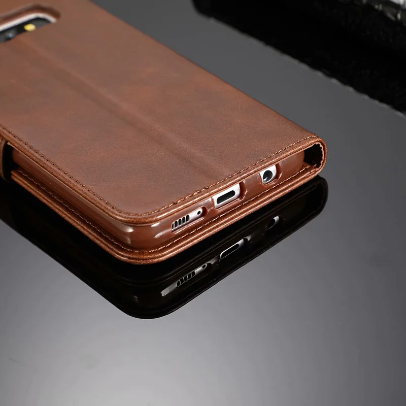 Кожаный чехол-книжка с отделениями для карт чехол для samsung Galaxy S9 плюс S10lite S8 S7 мягкий чехол для A6 A7 A8 A9 J4 J6 A20 A50 кожаный чехол