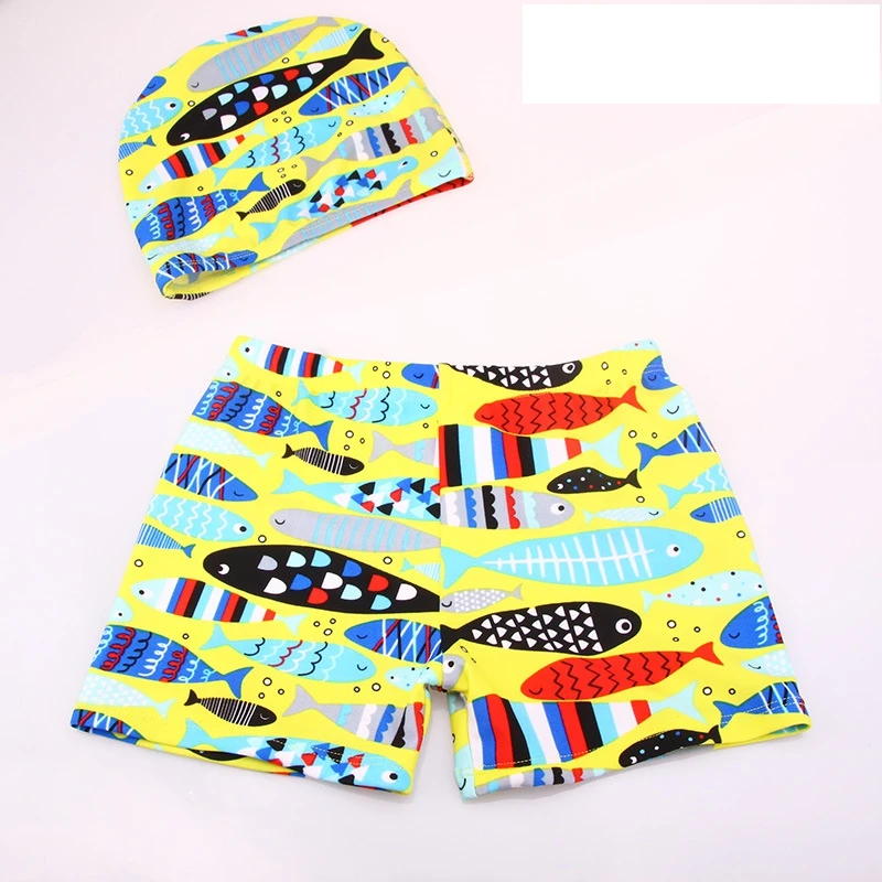 Новый купальный костюм с рисунком для мальчиков плавки детская пляжная одежда