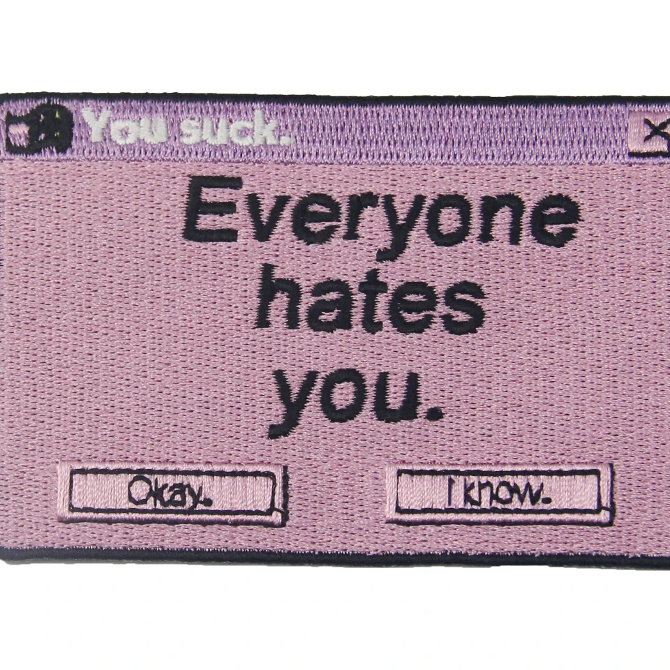 Нашивки Embird вышитые нашивки вышивка все ненавидят вас генеральный директор 3D с