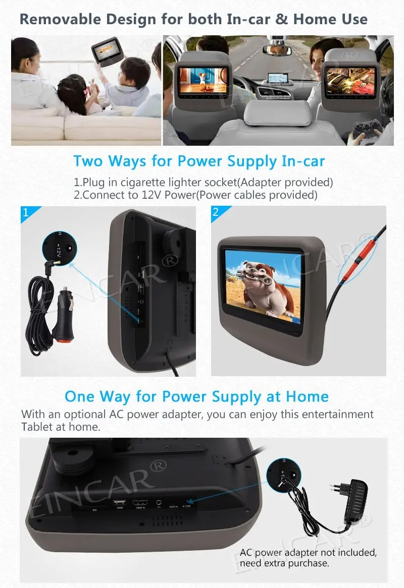 2 шт. подголовник автомобиля DVD плееры двойной заднее сиденье Видео Аудио