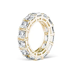 Yellow Gold Plated LESF роскошные женские микро Pave 8 Ct 3A циркониевое кольцо из стерлингового серебра 925 Юбилей обручальные кольца принимает Частный заказ - Цвет основного камня: Yellow Gold Plated