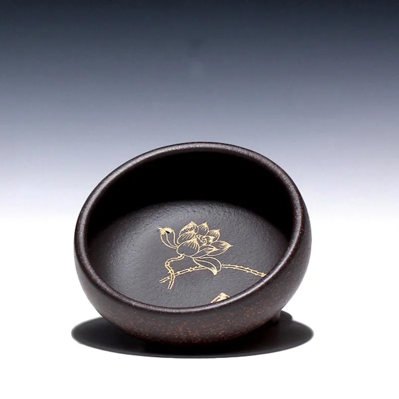 80cc Yixing фиолетовая глиняная чайная чашка Бытовая винтажная посуда для напитков