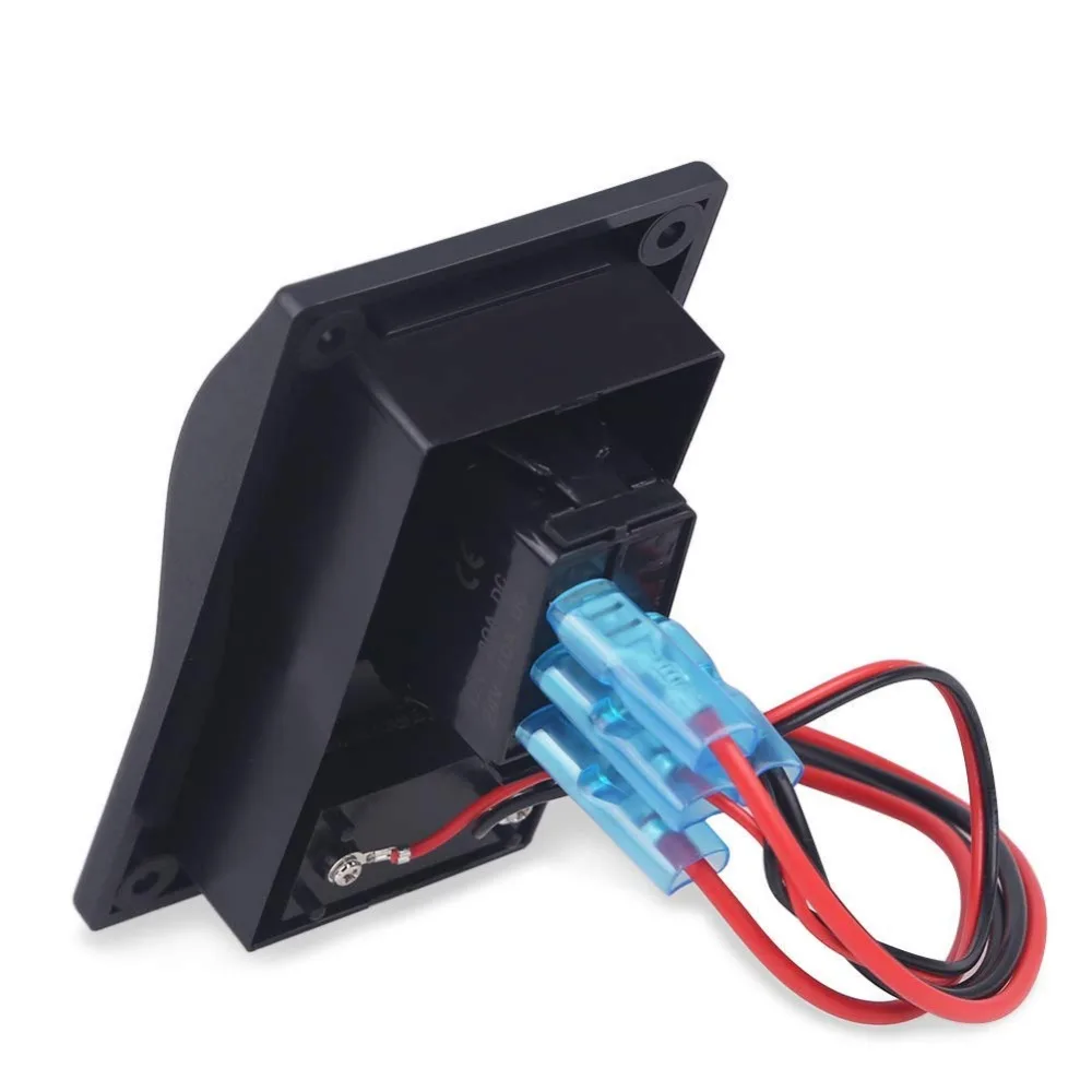 DC12V-24V LED вольтметр напряжение ВКЛ-ВЫКЛ зажигание Двойная Батарея тестовая Панель