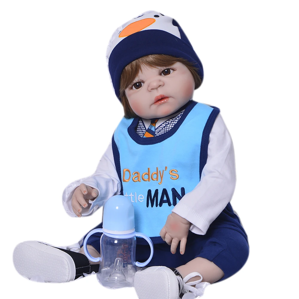 

Силиконовые виниловые куклы Новорожденные для мальчиков, реалистичные куклы для новорожденных, подарок на день детей, 23 дюйма, 57 см