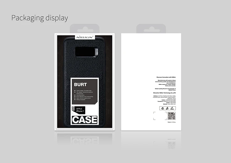 Чехол для samsung Galaxy S8, задняя крышка Nillkin Burt Series, чехол в деловом стиле для samsung Galaxy S8
