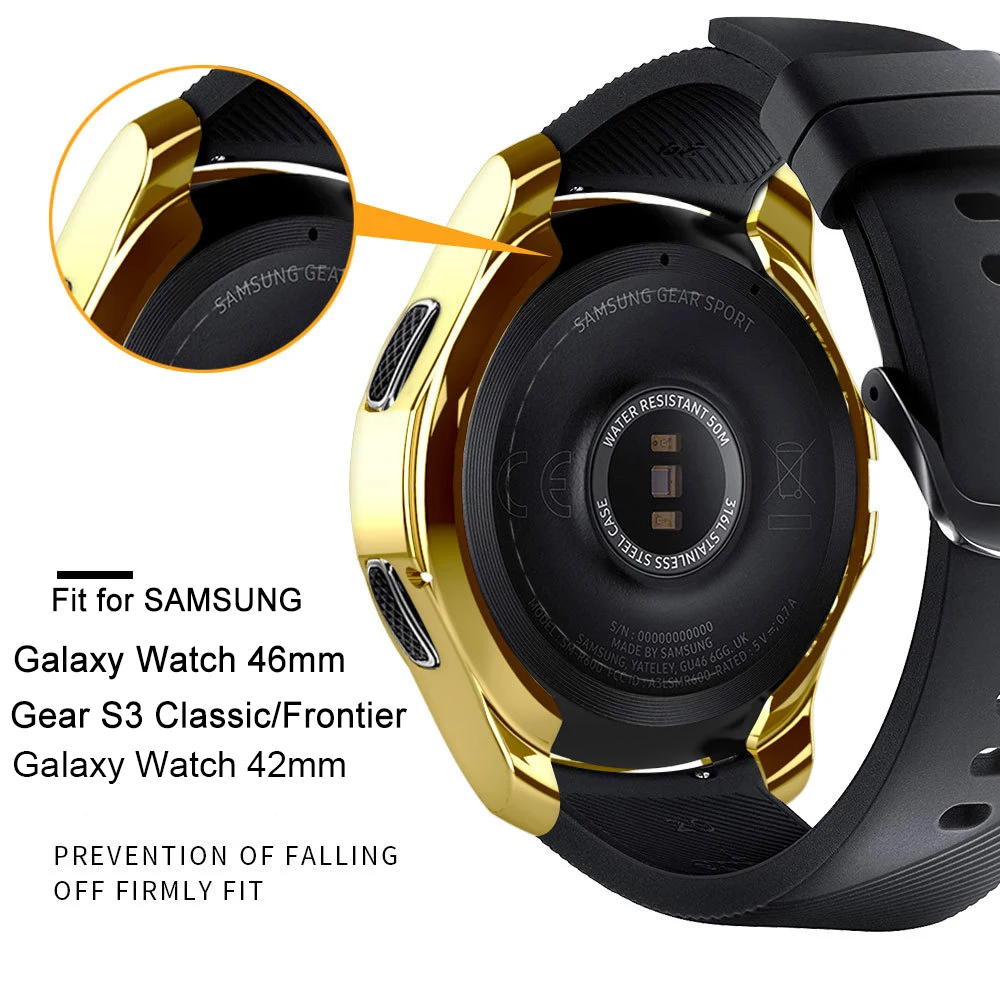 Модный силиконовый чехол для часов из ТПУ мягкий футляр Samsung Gear S3 Galaxy Watch 46 мм 42