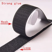 162025303850mm 1m black white magic tape hook loop fastener magic tape nylon sticker disks tape sewing adhesive with glue