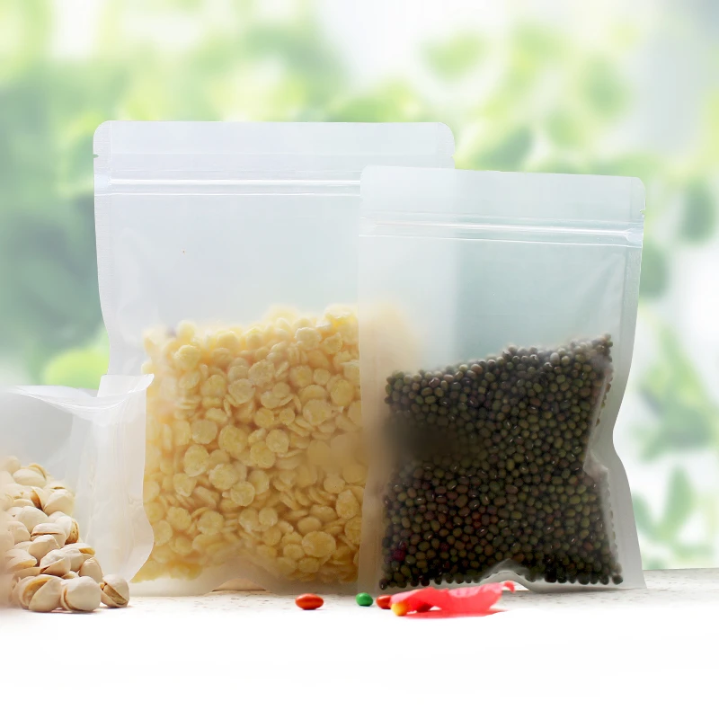 Матовый пластиковый мешок с замком на молнии свадебный для конфет кофе чая бобы