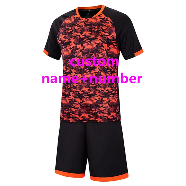 custom name number Тренировочный костюм для футбола дети мужчины свободная игровая футболка набор футбольные тренировочные майки Костюмы Мальчики Спортивная Футбольная форма - Цвет: custom name number