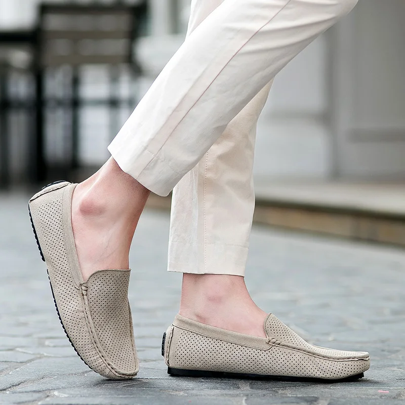 NORTHMARCH Men Casual Shoes 2018 New Fashion Leather Slip-On Hollow Out Breathable Driving Mens Moccasins Homme | Обувь