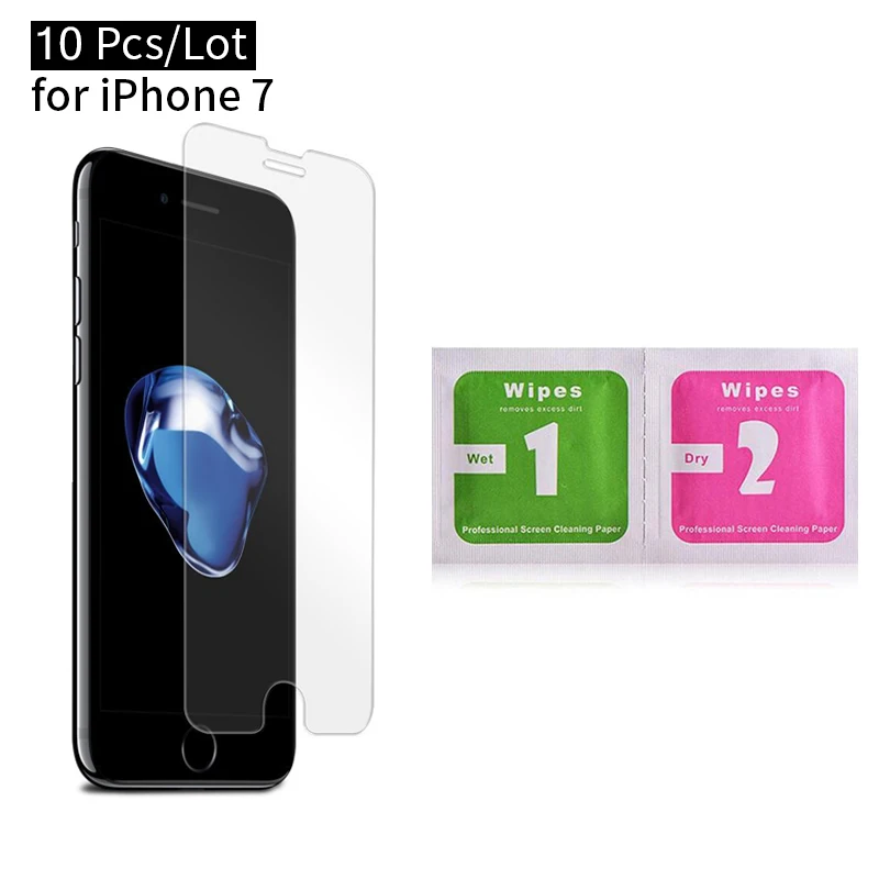 20 шт. оптовая продажа 2.5D HD закаленное стекло для iPhone 7 Plus 6 6s 5s 5 SE 4S 4 Противоударная
